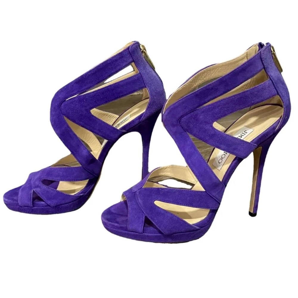 Jimmy Choo Purple Sandal Heels Stiletto